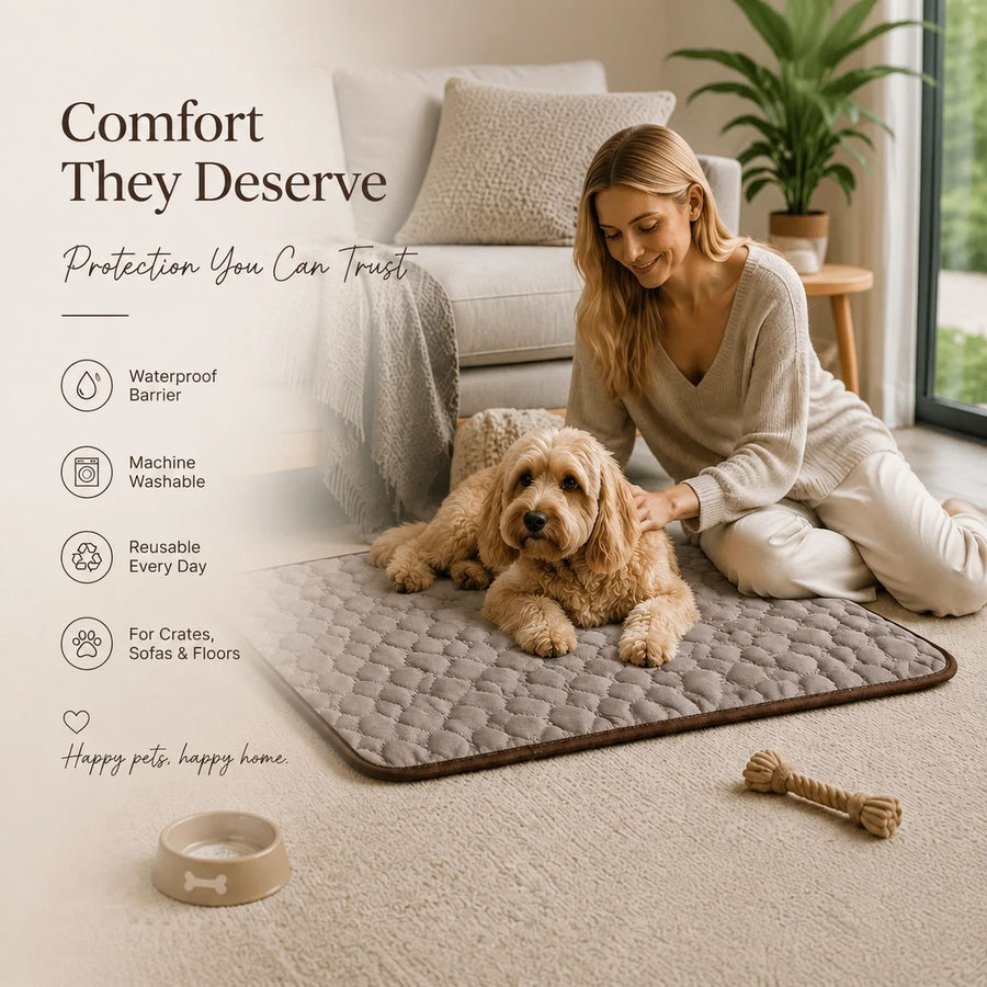 2pcs Coffee Ice Silk Pet Pad, Size L (70×55cm)