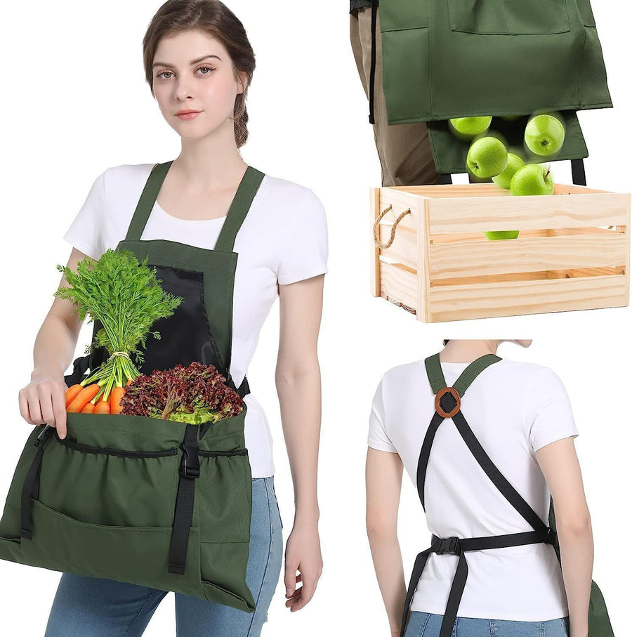 2pcs Thick Canvas Apron - Army Green