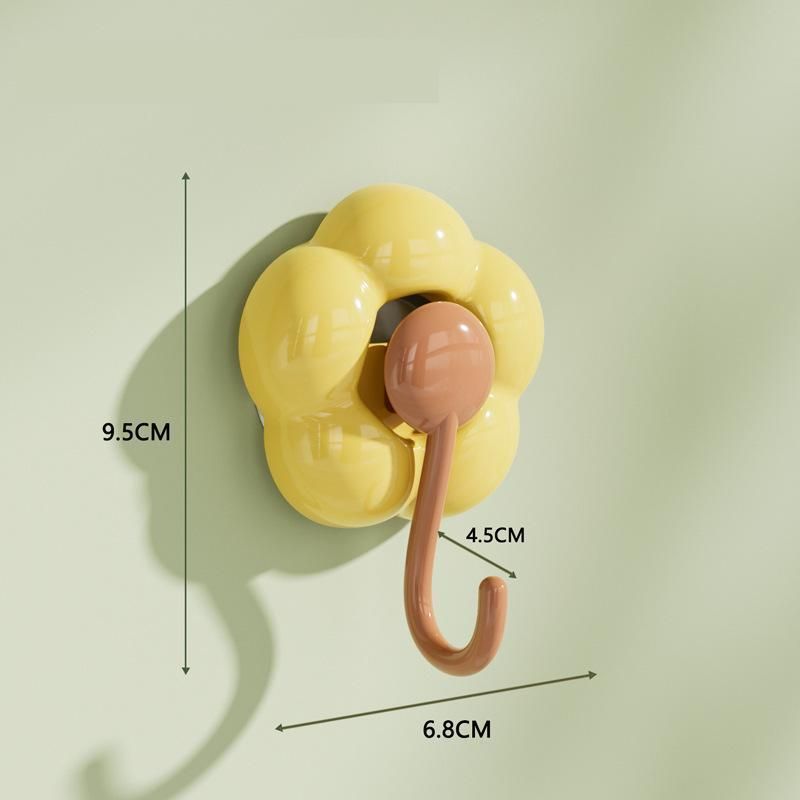 3pcs Flower Suction Cup No Trace Hooks, Sunflower