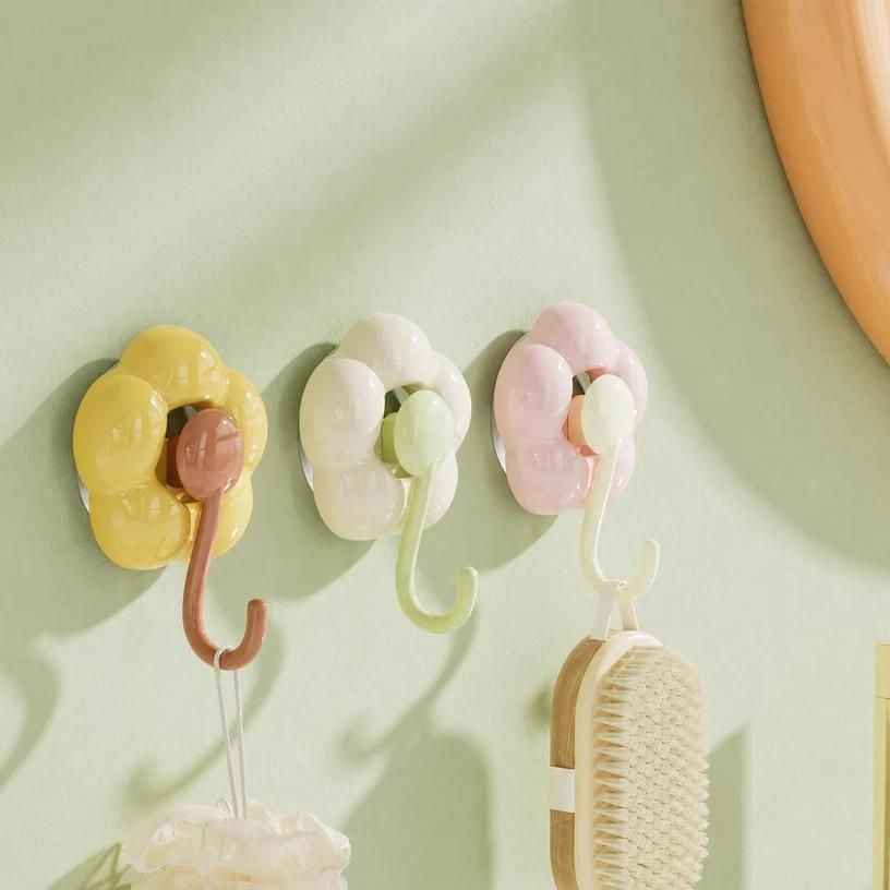 3pcs Flower Suction Cup No Trace Hooks