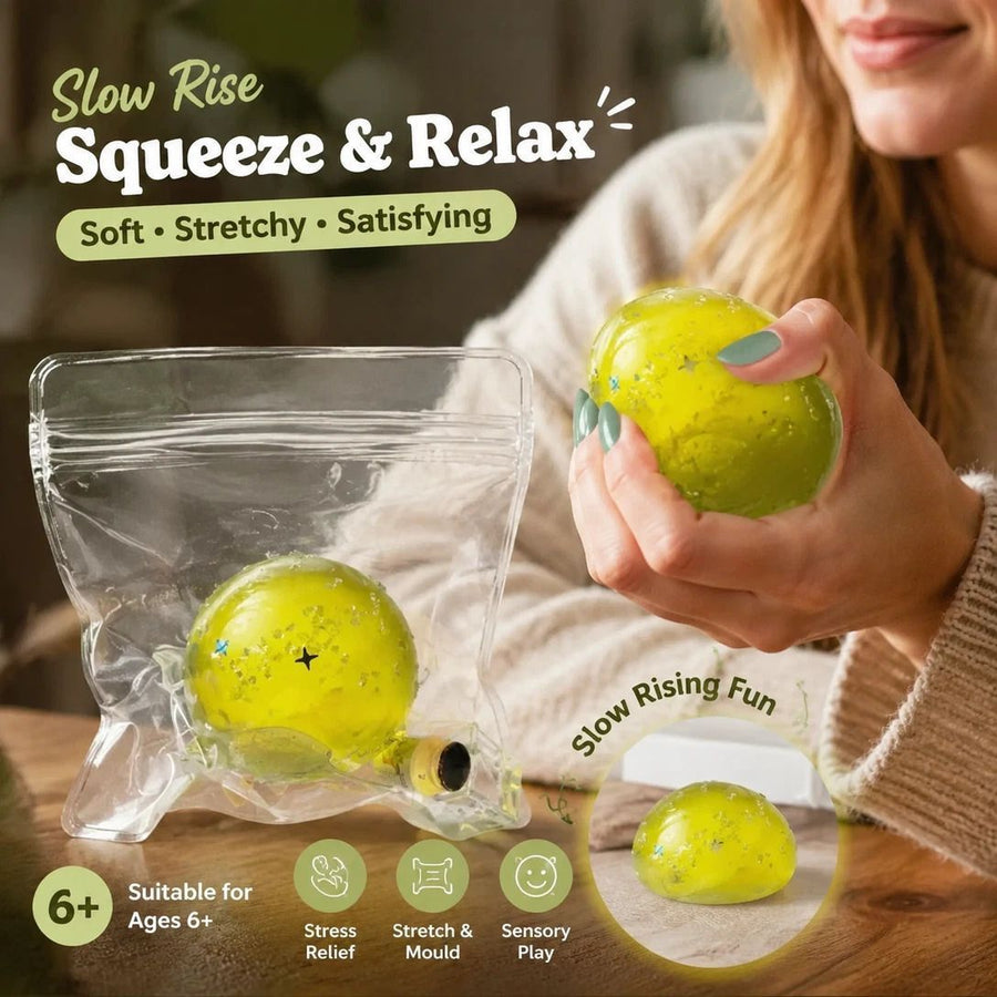 Tiny Moldable Squishy Stress Toy 4cm Yellow Maltose, Pocket Relax Buddy