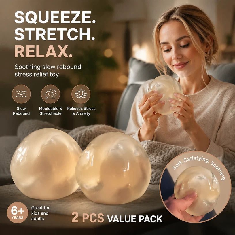 Soft Moldable Squishy 6cm Coconut Oil Maltose 2 Pack, Shared Patio Relax