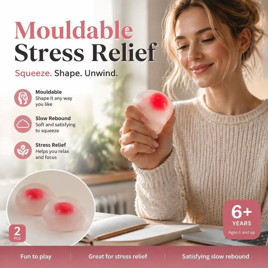 Sweet Moldable Squishy 6cm Strawberry Mochi Maltose 2 Pack, Lazy Home Duo Set