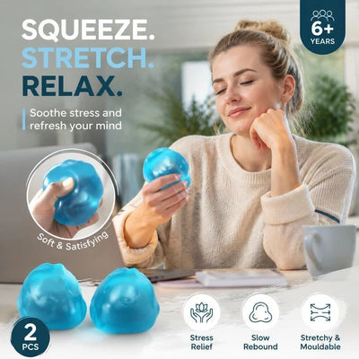Cool Moldable Squishy 6cm Blue Maltose 2 Pack, Coastal Calm Twin Pack
