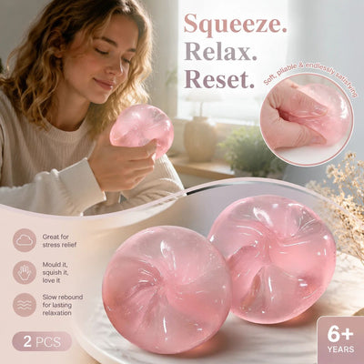 Gentle Moldable Squishy 6cm Pink Maltose 2 Pack, Backyard Leisure Pair