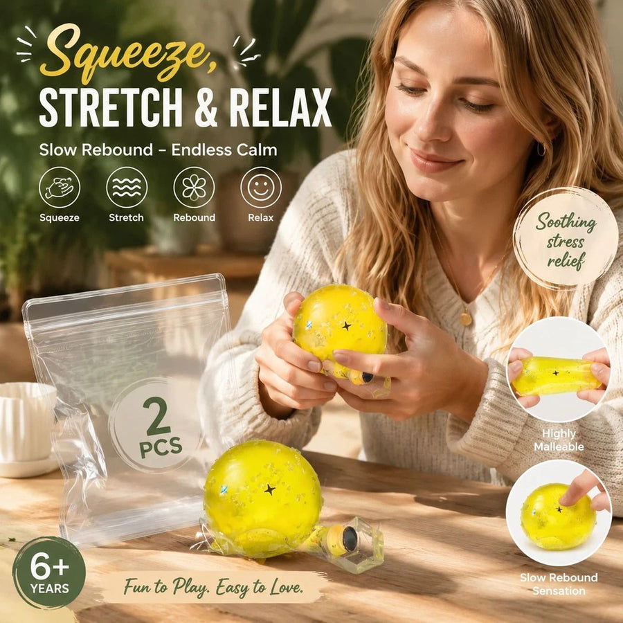 Tiny Moldable Squishy 4cm Yellow Maltose 2 Pack, Pocket Relax Buddy Duo