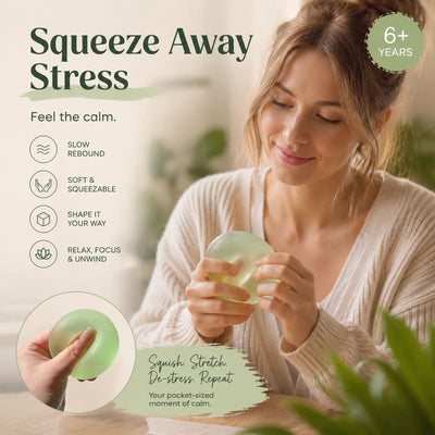 Fresh Dreamy Green Squishy, Garden Style Calming Squeeze Toy 6cm 3 Pack