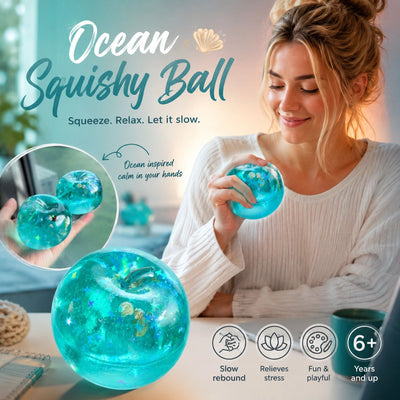 Seashell Apple Shaped Squishy, Unique Dual Design Calming Toy 6cm 3 Pack