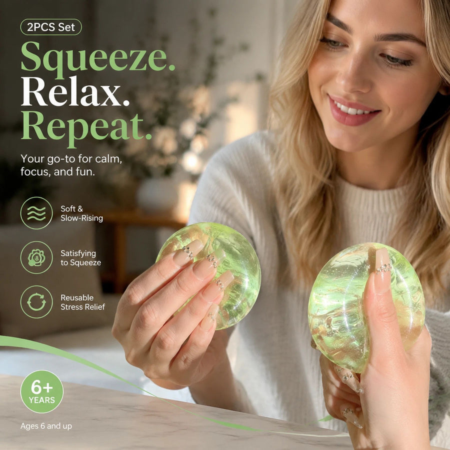 Fresh Grape Green Squishy, Tender Slow Rebound Sensory Toy 6cm 2 Pack
