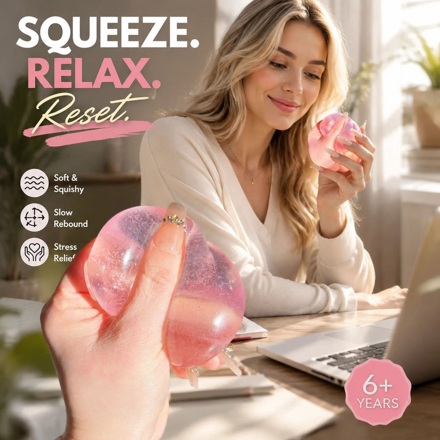 Soft Pastel Squishy Fidget Toy 6cm Baby Pink