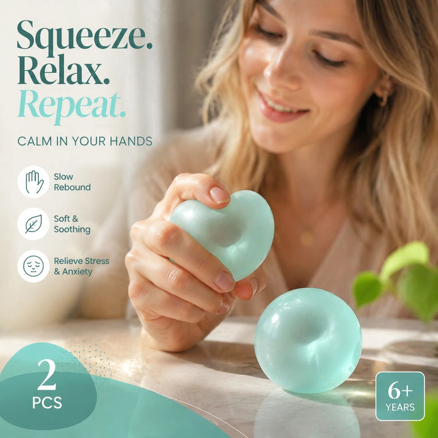 Matte Dreamy Blue Squishy 6cm 2 Pack