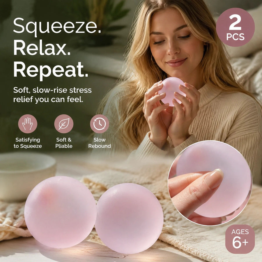 Matte Dreamy Pink Squishy 6cm 2 Pack
