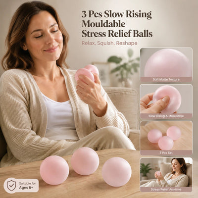 Matte Dreamy Pink Mood Squishy 6cm 3 Pack