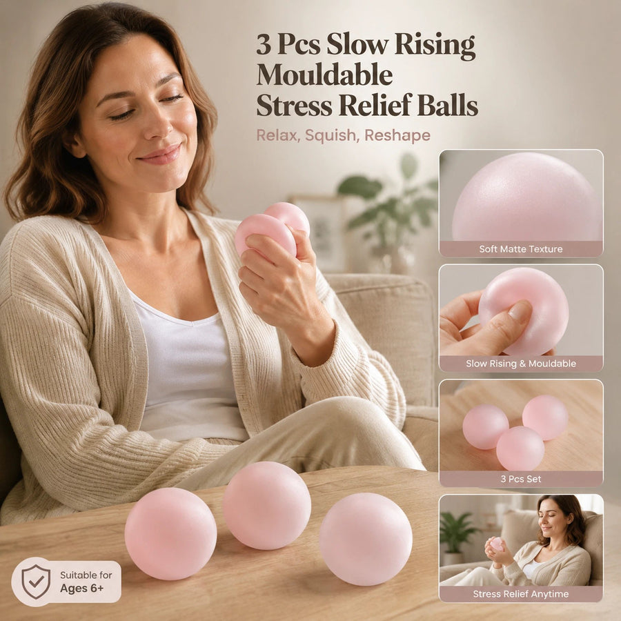 Matte Dreamy Pink Mood Squishy 6cm 3 Pack
