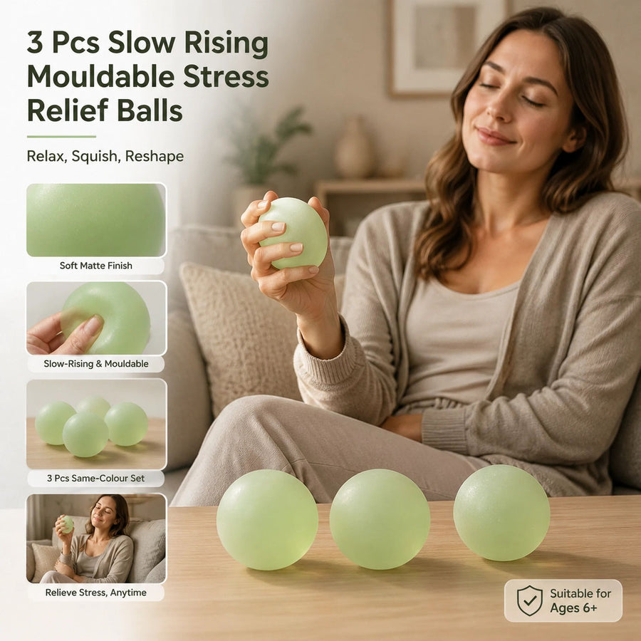 Matte Dreamy Green Natural Squishy 6cm 3 Pack