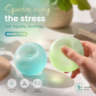 Mixed Matte Dreamy Blue & Green Squishy 6cm 2 Pack