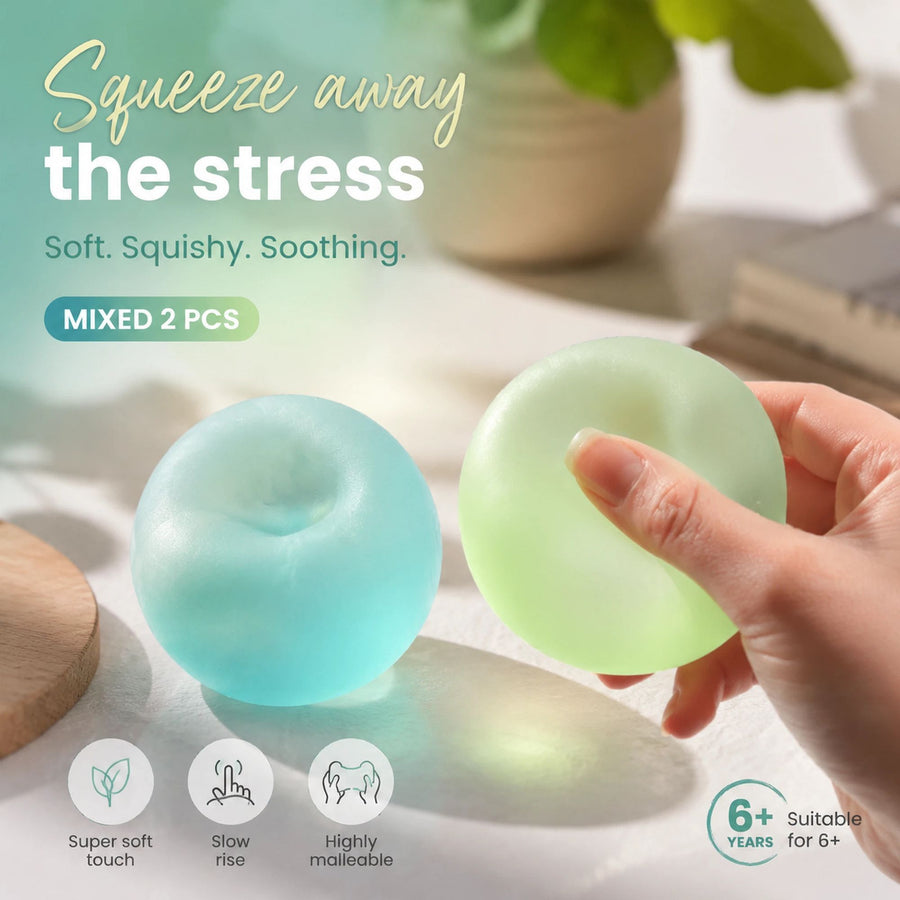 Mixed Matte Dreamy Blue & Green Squishy 6cm 2 Pack