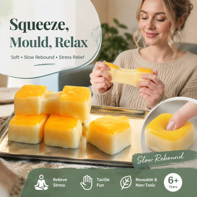 Stretchy Rice Cake Squishy, Silky Mud Feel For Instant Stress Release