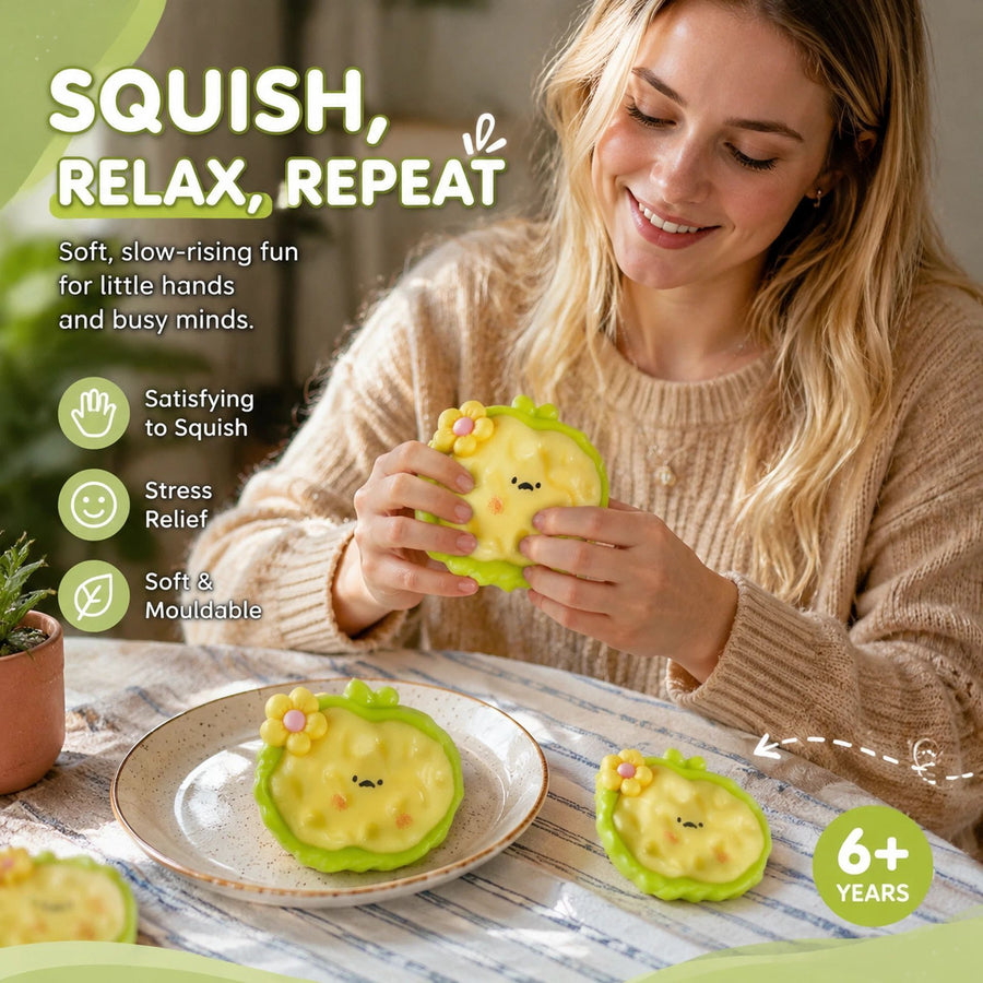 Fresh Cream Green Apple Squishy, Garden Style Unwind Sensory Toy