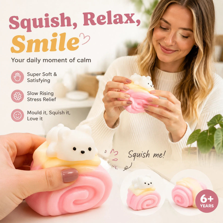 Cute Rabbit Towel Roll Squishy, Sweet Food Shaped Relax Toy