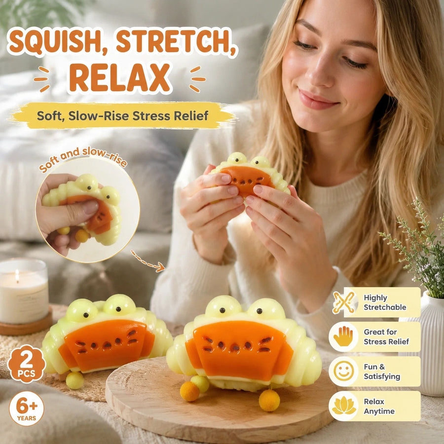 Caramel Croissant Realistic Squishy Twin Pack, Relaxation Toy Pair