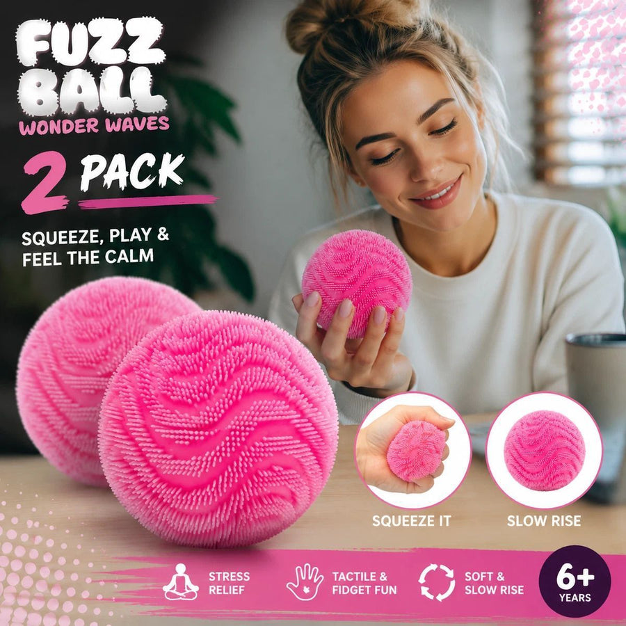 Soothing Spiky Ball Squishy Pink 2 Pack