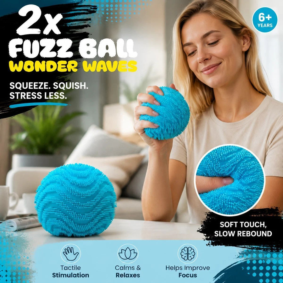 Calming Spiky Ball Squishy Blue 2 Pack