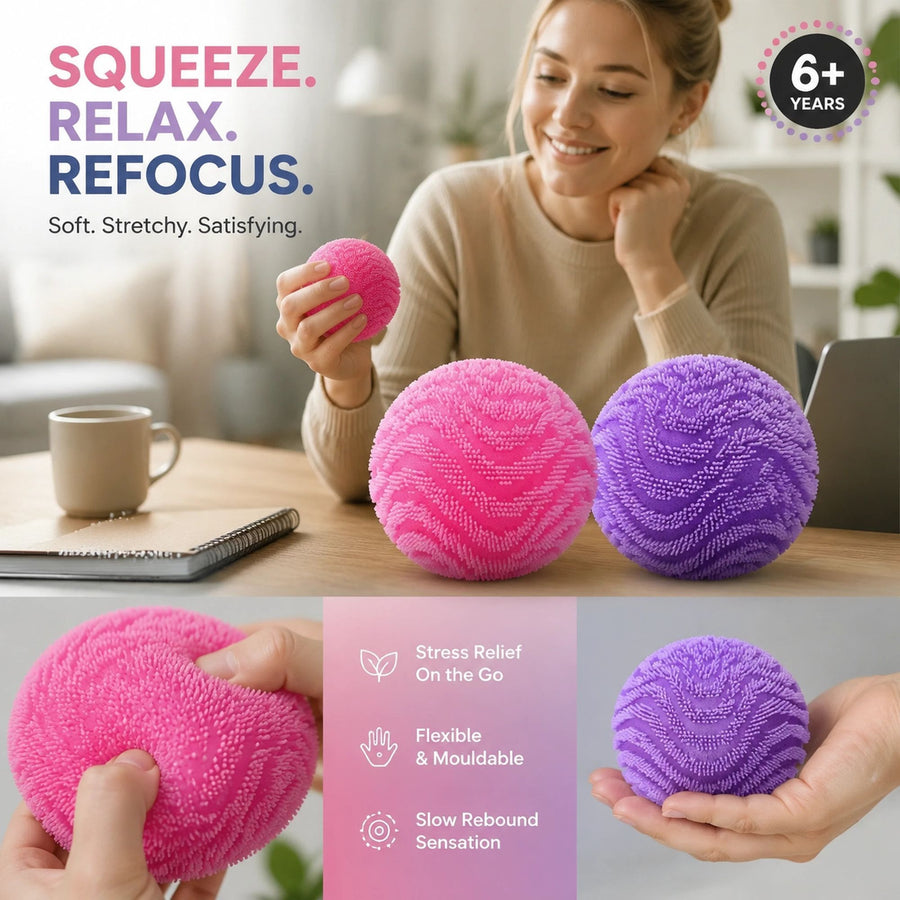 Dreamy Duo Pink & Purple Spiky Ball Squishy 2 Pack