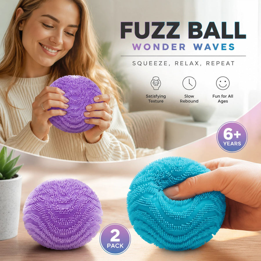 Cool Duo Blue & Purple Spiky Ball Squishy 2 Pack