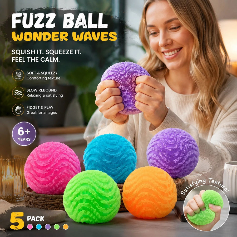 Vibrant 5-Colour Mixed Spiky Ball Squishy 5 Pack