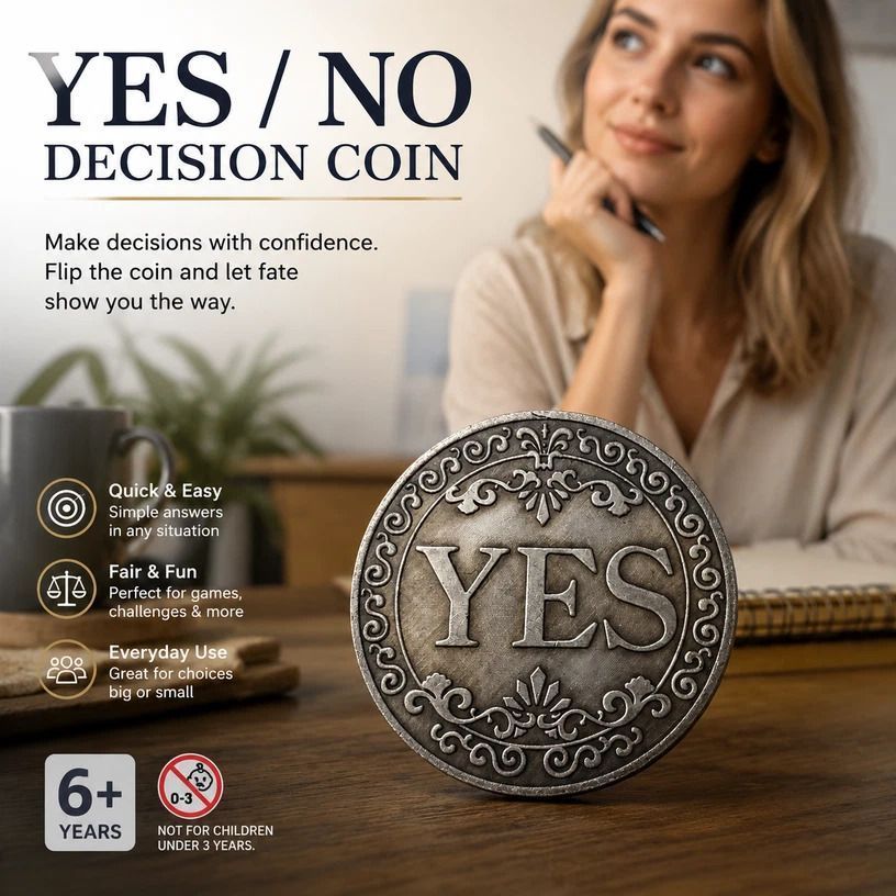 Sentimental Vintage Decision Coin Replica, Perfect Holiday Gift, 1 Pack
