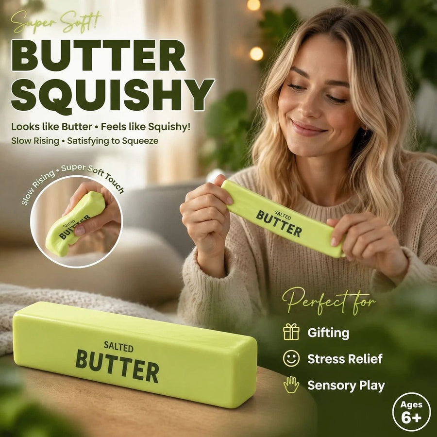 Ultra Soft Slow Rebound Stress Relief Toy, Matcha Butter Stick 23cm