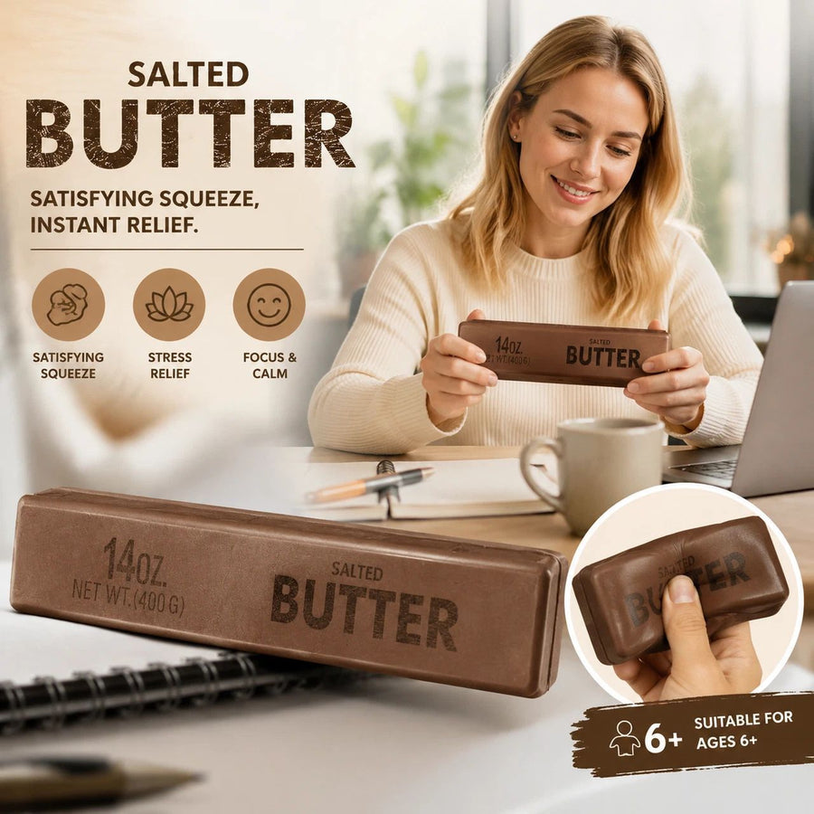 Ultra Soft Slow Rebound Stress Relief Toy, Coffee Butter Stick 23cm