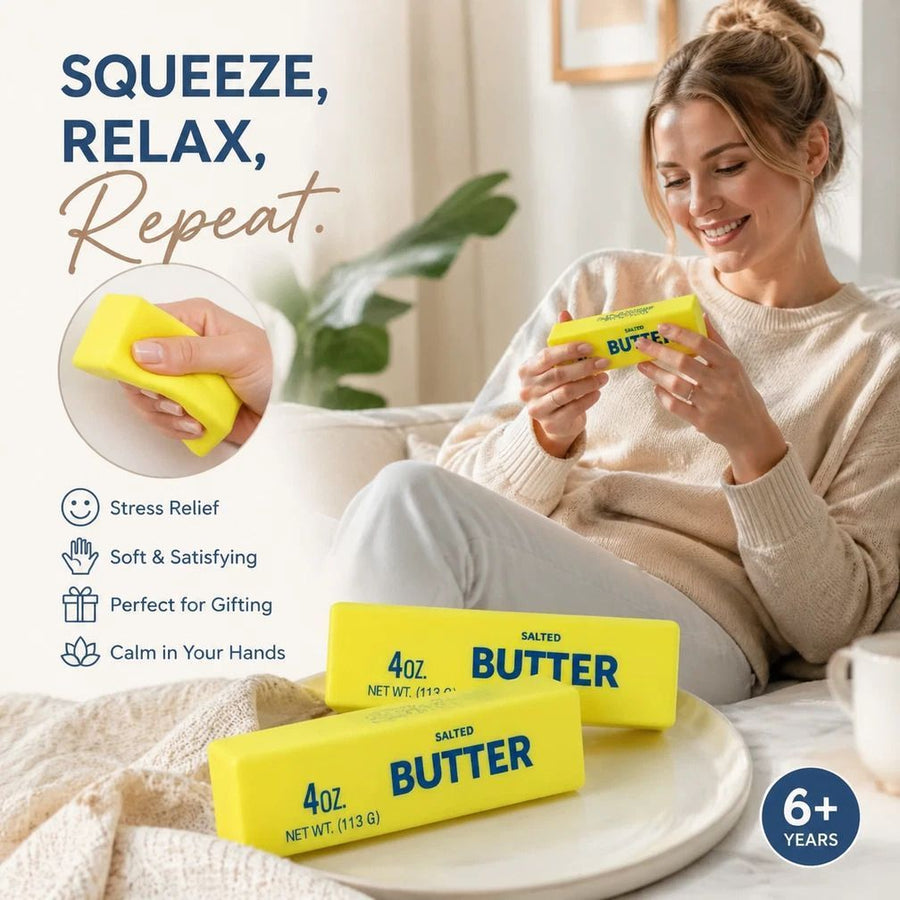 Ultra Soft Slow Rebound Stress Relief Toy, Mini Butter Stick 14cm