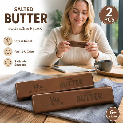 Coffee Butter Stick 23cm Stress Relief Toy 2 Pack, Calming Gift