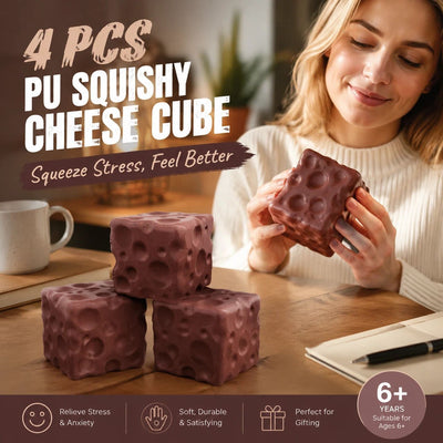 Chocolate Cheese Stress Relief Toy 4 Pack
