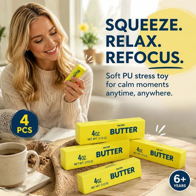 Mini Butter Stick 14cm Stress Relief Toy 4 Pack