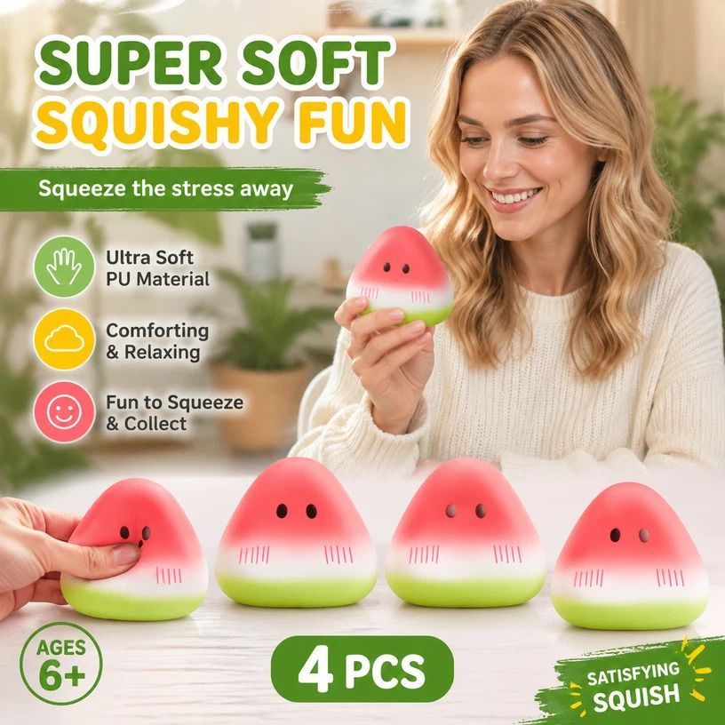 Icy Watermelon Stress Relief Toy 4 Pack