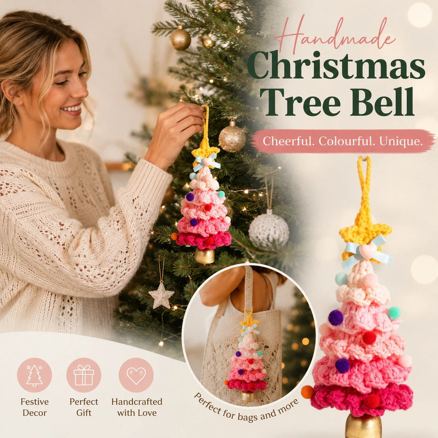 Crochet Xmas Tree Bell Ornament Style A, Perfect Christmas Gift