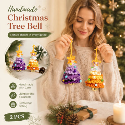2 Pack Crochet Ornament B+G Purple & Orange, Kids Gift Pair