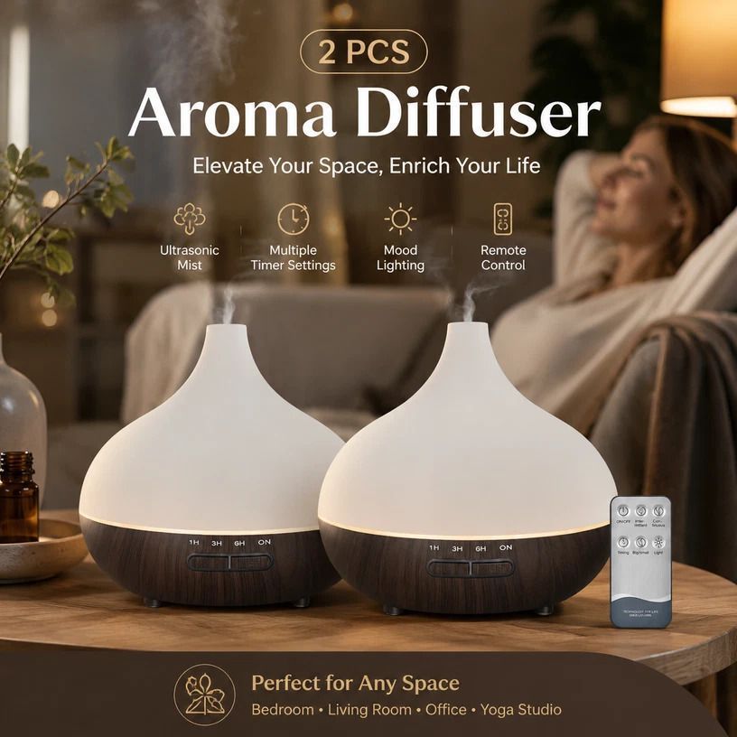 2 Pack Onion Diffuser Combo B + Remote, 24V AU Plug, Decor Gift Duo