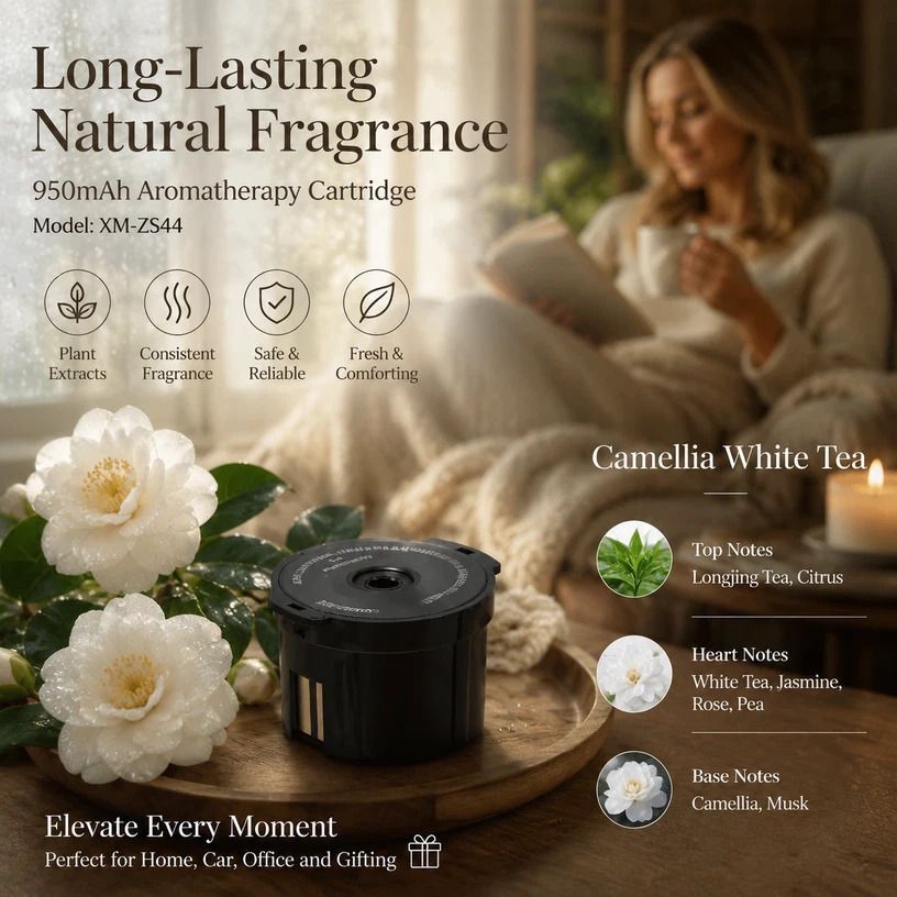 XM-ZS44 Fragrance Refill Pod, Gardenia White Tea, Car Accessory Gift