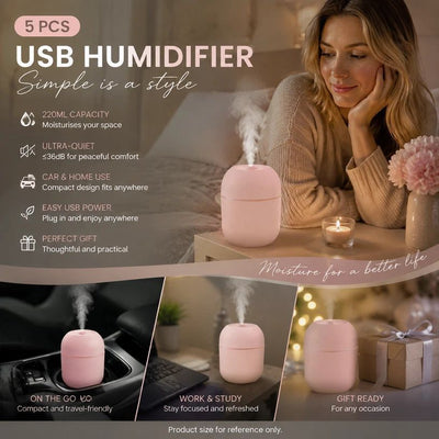5 Pack Water Drop Humidifier Nordic Pink, Wholesale Xmas Pack