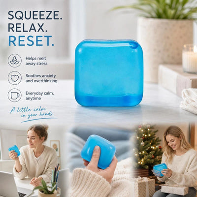 Slow Rise Maltose Ice Cube Squishy Blue, Relieve Anxiety, Christmas Gift