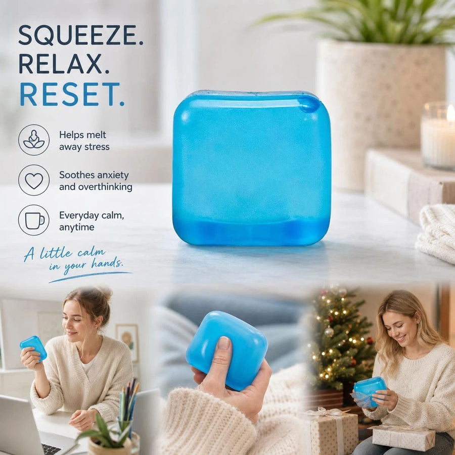 Slow Rise Maltose Ice Cube Squishy Blue, Relieve Anxiety, Christmas Gift