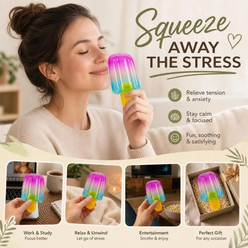 Slow Rise Popsicle Squishy Blue, Soothe Restless Mind, Decor Gift