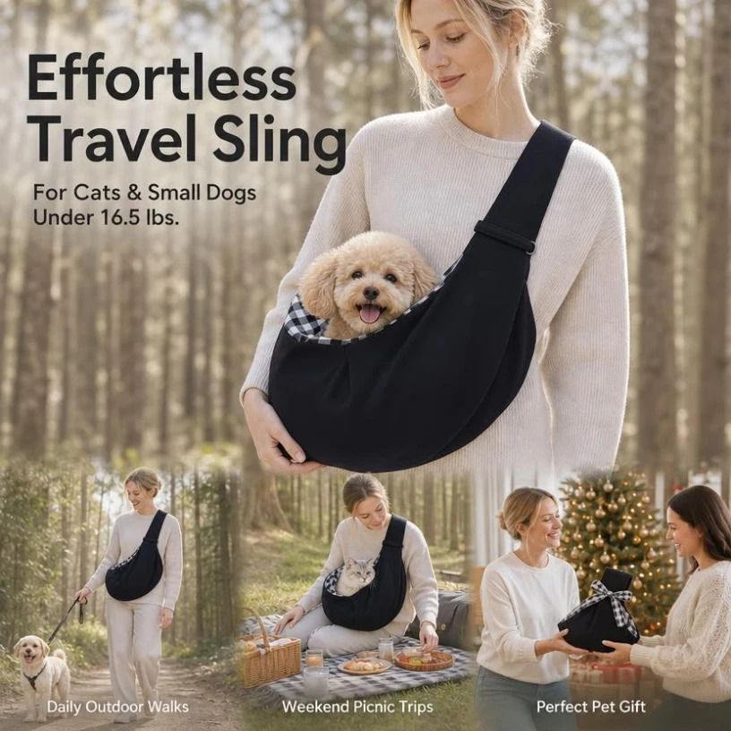 Breathable Cat Carrier Up To 16.5lbs, Dark Blue No Phone Pocket, Compact Casual Walk Bag
