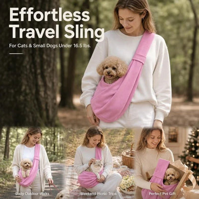 Breathable Cat Carrier Up To 16.5lbs, Pink No Phone Pocket, Soft Relaxed Travel Pet Bag