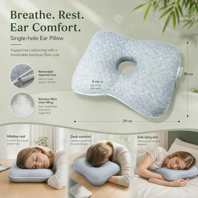 Plaid Grey Ear Pillow With Washable Liner 39x28x6, Stylish Low-Maintenance Design
