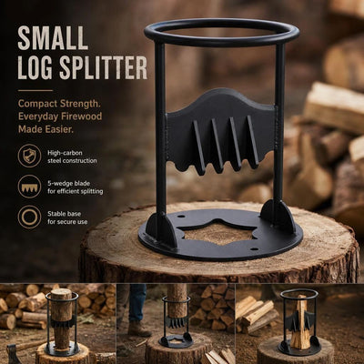 Camping Log Splitter Five-Star Base 19cm, Stable Anti-Slip Household Firewood Tool